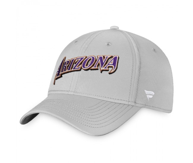 Men's Arizona Diamondbacks Fanatics Branded Gray Cooperstown Collection Core Flex Hat