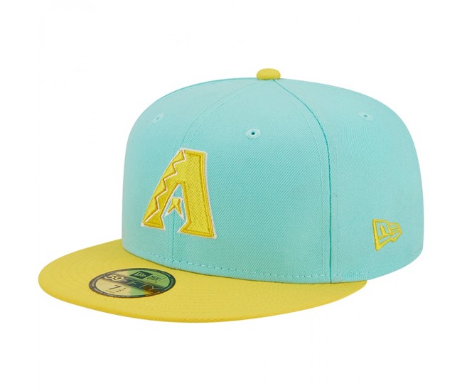 Men's Arizona Diamondbacks New Era Turquoise/Yellow Spring Color Pack Two-Tone 59FIFTY Fitted Hat