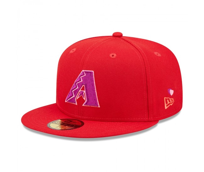 Men's Arizona Diamondbacks New Era Red Purple Undervisor 59FIFTY Fitted Hat