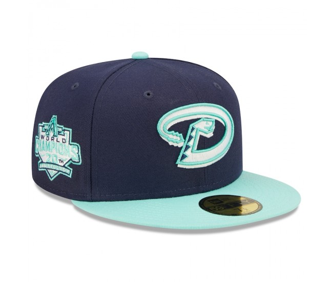 Men's Arizona Diamondbacks New Era Navy 20th Anniversary Cooperstown Collection Team UV 59FIFTY Fitted Hat