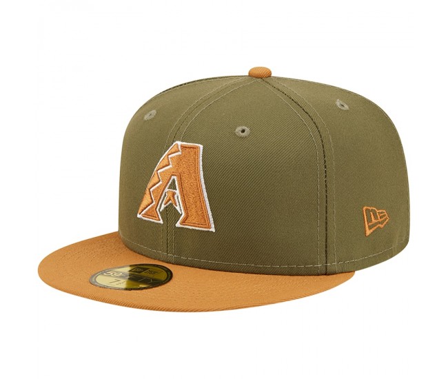 Men's Arizona Diamondbacks New Era Olive/Brown Two-Tone Color Pack 59FIFTY Fitted Hat