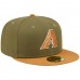 Men's Arizona Diamondbacks New Era Olive/Brown Two-Tone Color Pack 59FIFTY Fitted Hat