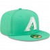 Men's Arizona Diamondbacks New Era Island Green Logo White 59FIFTY Fitted Hat