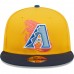 Men's Arizona Diamondbacks New Era Gold/Navy Chase Field Azure Undervisor 59FIFTY Fitted Hat