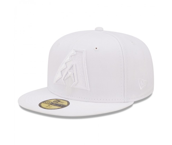 Men's Arizona Diamondbacks New Era White on White 59FIFTY Fitted Hat