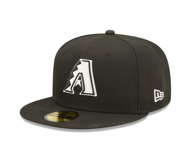 Men's Arizona Diamondbacks New Era Black Team Logo 59FIFTY Fitted Hat