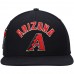 Men's Arizona Diamondbacks Pro Standard Black Stacked Logo Snapback Hat