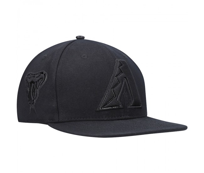 Men's Arizona Diamondbacks Pro Standard Black Triple Black Wool Snapback Hat