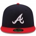 Atlanta Braves Men's New Era Navy/Red Home Authentic Collection On-Field 59FIFTY Fitted Hat