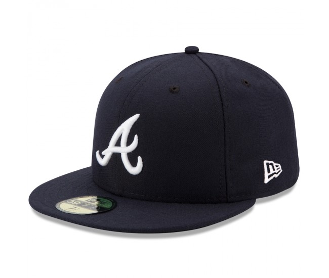 Atlanta Braves Men's New Era Navy Road Authentic Collection On-Field 59FIFTY Fitted Hat