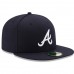 Atlanta Braves Men's New Era Navy Road Authentic Collection On-Field 59FIFTY Fitted Hat