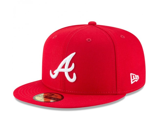 Atlanta Braves Men's New Era Red Fashion Color Basic 59FIFTY Fitted Hat