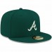 Atlanta Braves Men's New Era Logo White 59FIFTY Fitted Hat - Green