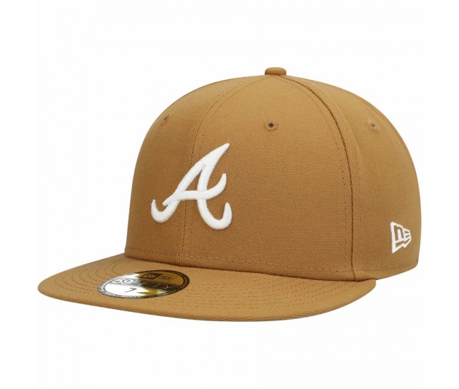 Atlanta Braves Men's New Era Tan Wheat 59FIFTY Fitted Hat