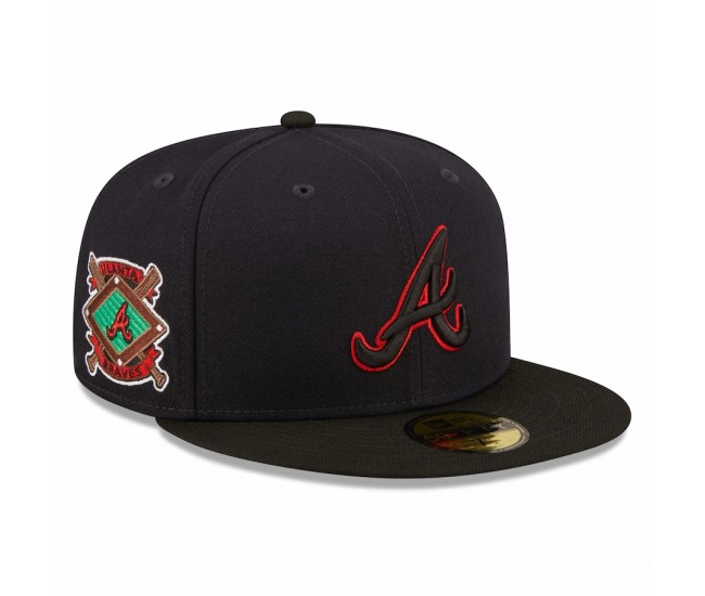 Atlanta Braves Men's New Era Navy Team AKA 59FIFTY Fitted Hat