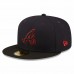 Atlanta Braves Men's New Era Navy Team AKA 59FIFTY Fitted Hat