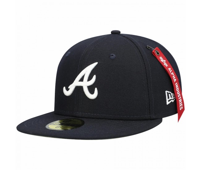 Atlanta Braves Men's New Era x Alpha Industries Navy 59FIFTY Fitted Hat