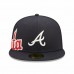 Atlanta Braves Men's New Era Navy Sidesplit 59FIFTY Fitted Hat