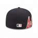 Atlanta Braves Men's New Era Navy Sidesplit 59FIFTY Fitted Hat