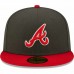 Atlanta Braves Men's New Era Charcoal/Red Two-Tone Color Pack 59FIFTY Fitted Hat