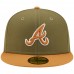 Atlanta Braves Men's New Era Olive/Brown Two-Tone Color Pack 59FIFTY Fitted Hat