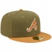 Atlanta Braves Men's New Era Olive/Brown Two-Tone Color Pack 59FIFTY Fitted Hat