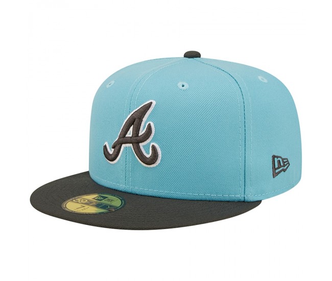 Men's Atlanta Braves New Era Light Blue/Charcoal Two-Tone Color Pack 59FIFTY Fitted Hat