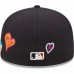 Atlanta Braves Men's New Era Navy Chain Stitch Heart 59FIFTY Fitted Hat