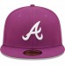 Atlanta Braves Men's New Era Grape Logo 59FIFTY Fitted Hat