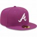 Atlanta Braves Men's New Era Grape Logo 59FIFTY Fitted Hat