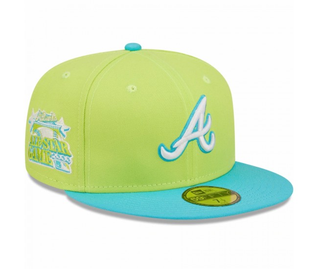 Atlanta Braves Men's New Era Green 2000 MLB All-Star Game Cyber Vice 59FIFTY Fitted Hat