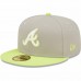 Atlanta Braves Men's New Era Gray 40th Anniversary Cyber 59FIFTY Fitted Hat