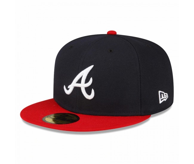 Atlanta Braves Men's New Era Navy/Red Authentic Collection Replica 59FIFTY Fitted Hat