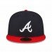 Atlanta Braves Men's New Era Navy/Red Authentic Collection Replica 59FIFTY Fitted Hat