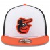 Baltimore Orioles Men's New Era White/Orange Home Authentic Collection On-Field 59FIFTY Fitted Hat