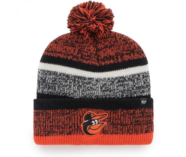 Men's Baltimore Orioles '47 Black Northward Cuffed Knit Hat with Pom