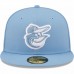 Baltimore Orioles Men's New Era Sky Blue Logo White 59FIFTY Fitted Hat