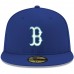 Boston Red Sox Men's New Era Royal Logo White 59FIFTY Fitted Hat