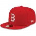 Boston Red Sox Men's New Era Red Logo White 59FIFTY Fitted Hat