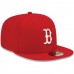 Boston Red Sox Men's New Era Red Logo White 59FIFTY Fitted Hat