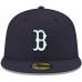 Boston Red Sox Men's New Era Navy Logo White 59FIFTY Fitted Hat