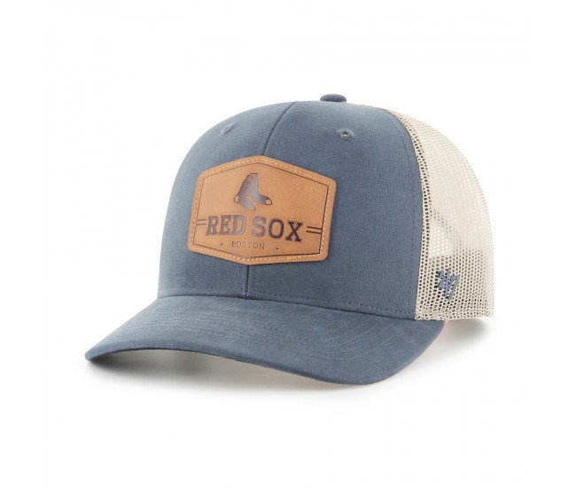 Boston Red Sox Men's '47 Navy/Cream Rawhide Trucker Snapback Hat