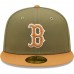 Boston Red Sox Men's New Era Olive/Brown Two-Tone Color Pack 59FIFTY Fitted Hat