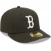 Boston Red Sox Men's New Era Black & White Low Profile 59FIFTY Fitted Hat