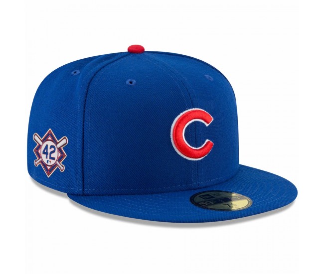 Chicago Cubs Men's New Era Royal Jackie Robinson Day Sidepatch 59FIFTY Fitted Hat