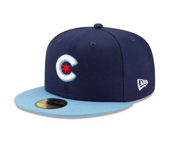 Chicago Cubs Men's New Era Navy/Light Blue 2021 City Connect 59FIFTY Fitted Hat