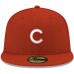 Chicago Cubs Men's New Era Red White Logo 59FIFTY Fitted Hat