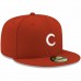 Chicago Cubs Men's New Era Red White Logo 59FIFTY Fitted Hat