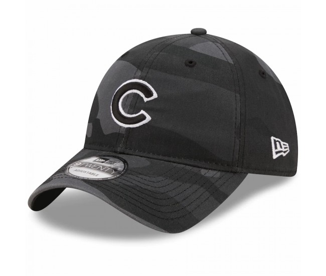 Chicago Cubs Men's New Era Graphite Midnight Camo Core Classic 9TWENTY Adjustable Hat