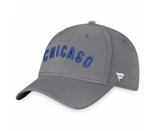 Chicago Cubs Men's Fanatics Branded Gray Cooperstown Collection Core Flex Hat